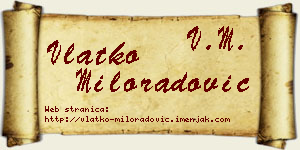 Vlatko Miloradović vizit kartica